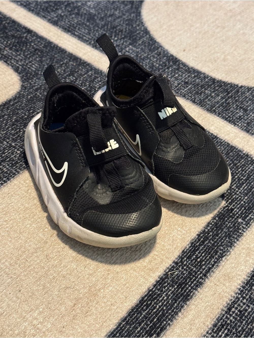Nike Kids Black and White Slip-On Sneakers